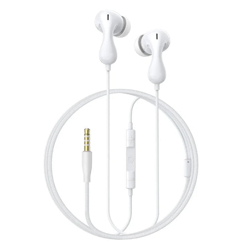 Baseus Encok HZ20 Wired Earphones Moon White with microphone and comfortable in ear design