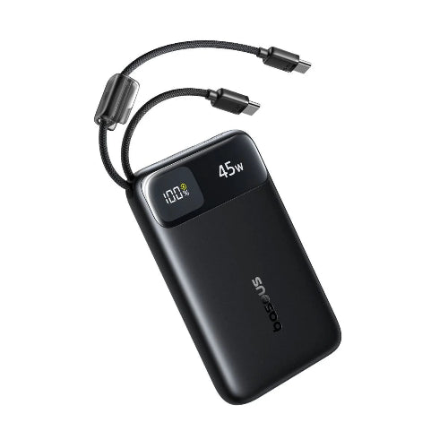 Baseus EnerFill FC11 10000mAh 45W Digital Display Power Bank With Dual Built In USB C Cables Dynsol PK