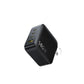 Baseus EnerFill FH11 140W GaN fast charger in Cosmic Black with three USB-C ports, one USB-A port, and foldable US plug