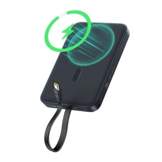 Baseus EnerFill FM11 Magnetic Power Bank 10000mAh 30W with Built in USB C Cable Cosmic Black
