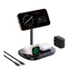 Baseus EnerFill FS41 3-in-1 wireless charging stand charging phone, smartwatch, and earbuds with 45W adapter and USB-C cable included