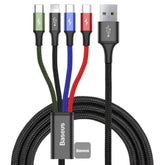 BASEUS Fast 4-in-1 Cable for iP + Type-C (2) + Micro – 3.5A, 1.2M Black