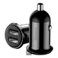 BASEUS Grain Pro Dual USB 4.8A black car charger with two USB ports for phone and tablet charging