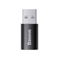 Baseus Ingenuity Series Mini OTG Adapter USB 3.1 to Type-C Black with 10Gbps data transfer front view