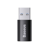 Baseus Ingenuity Series Mini OTG Adapter USB 3.1 to Type-C Black with 10Gbps data transfer front view