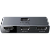 Baseus Matrix HDMI Switcher Space Gray with 2-in-1 or 1-in-2 HDMI switching and 4K 30Hz display support