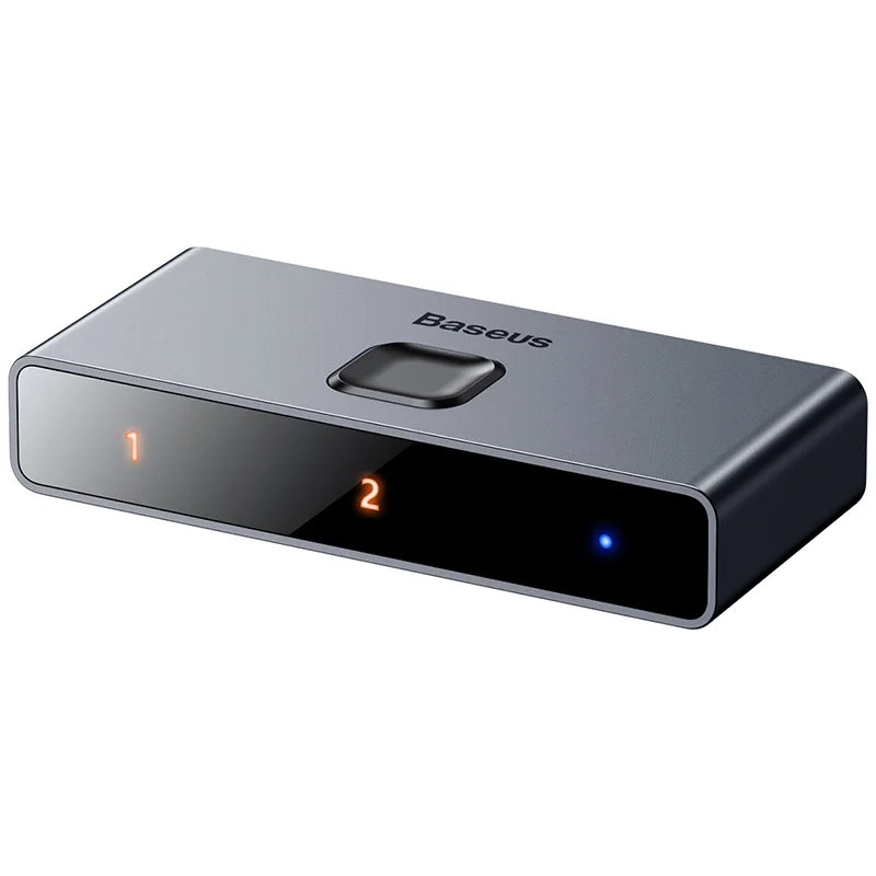Baseus Matrix HDMI Switcher Space Gray with 2-in-1 or 1-in-2 HDMI switching and 4K 30Hz display support