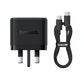 Baseus Palm 65W GaN fast charger 2C+U UK in Cluster Black with dual USB-C and USB-A ports