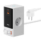 Baseus PowerCombo Smart Powerstrip showing side view, retractable USB-C cable, and 1.5M EU power cord