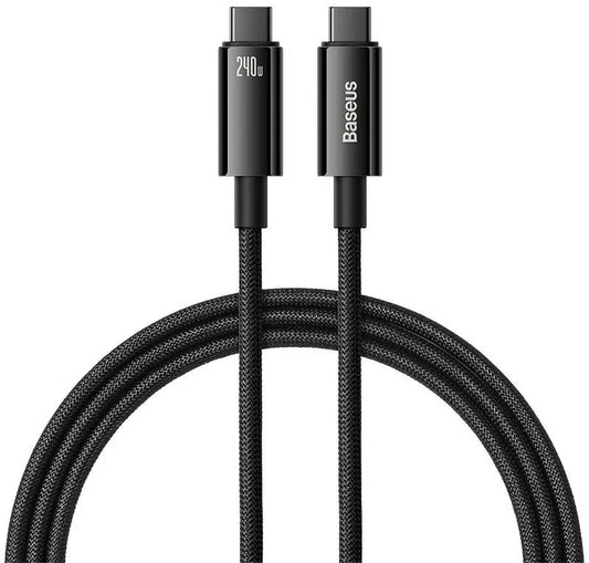 Baseus Tungsten Gold Fast Charging Data Cable Type C to Type C 240W 1M - dynsol