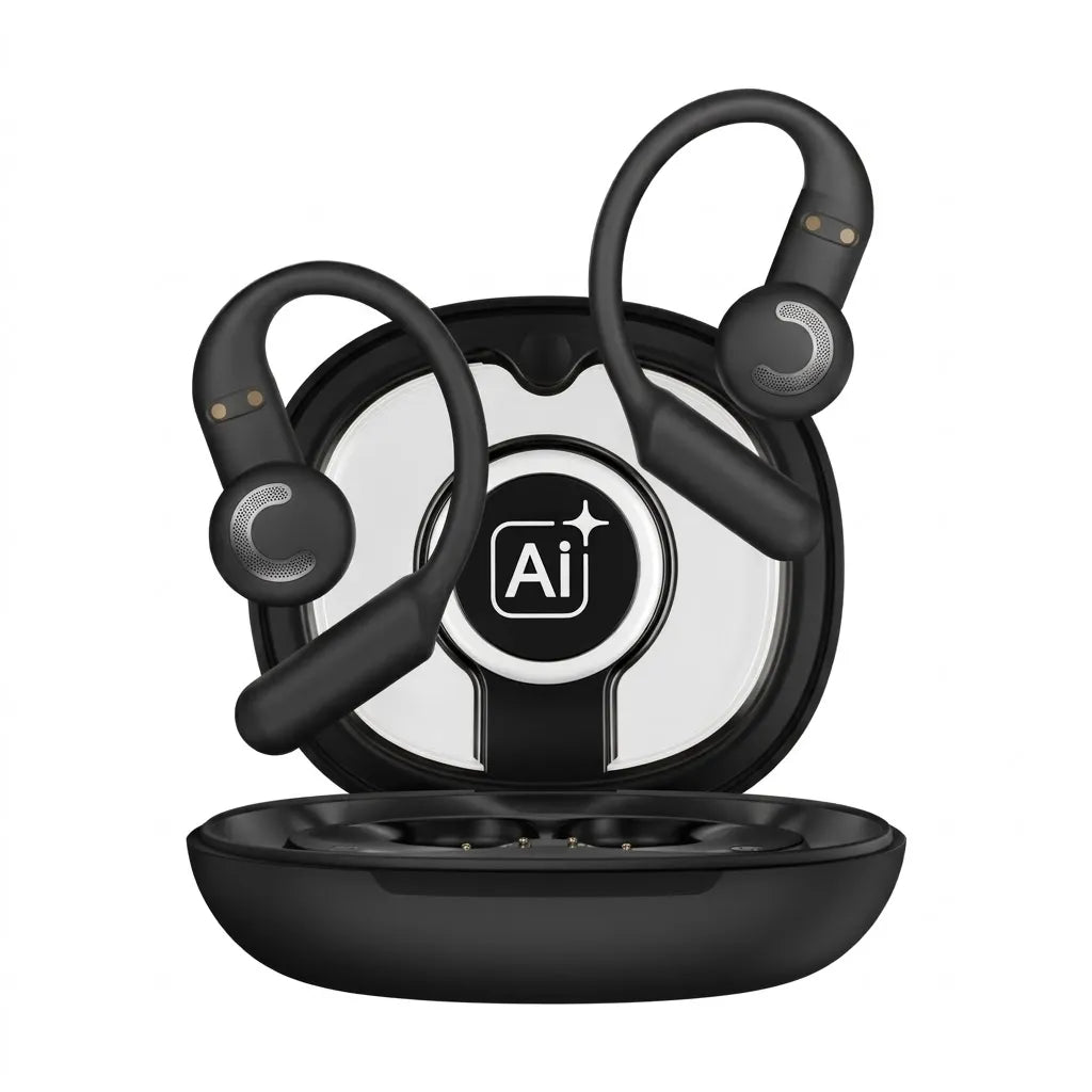 Login L-226 Glazor TWS Earbuds with Open-Ear Fit, 11mm Drivers & App EQ