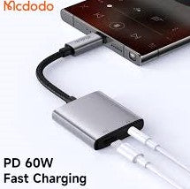 MCDODO USB-C to C + 3.5mm Adapter 2-in-1 Charging Price in Pakistan | Dynsol.pk