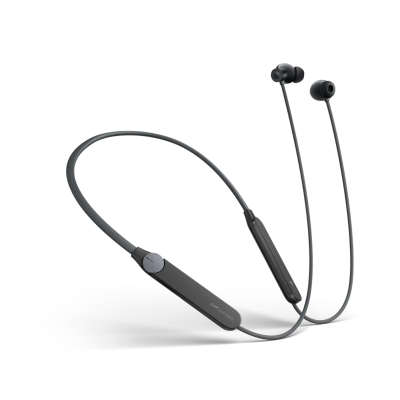  CMF Neckband Pro Wireless Bluetooth Earphones in sleek black color with ergonomic neckband design, magnetic earbuds, and high-fidelity sound quality.