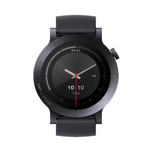  CMF Watch 3 Pro in sleek black color featuring AMOLED display, heart rate and SpO2 tracking, customizable watch faces, and water-resistant design.