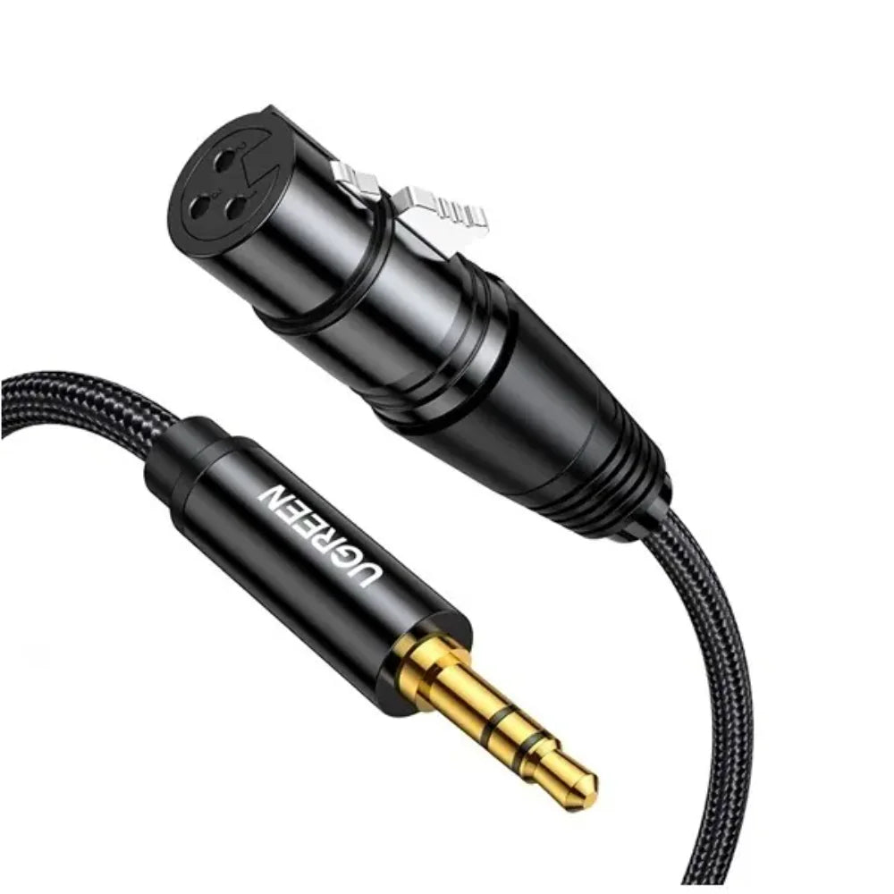 UGREEN 20244 3.5mm Three-Pole Male to XLR   Female Audio Cable 2m