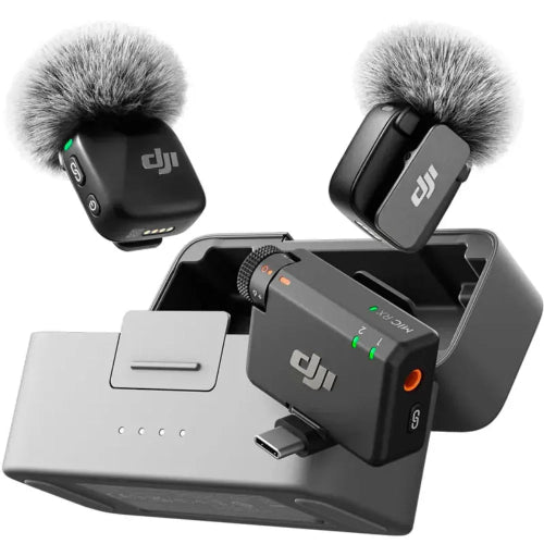 DJI Mic Mini 2 TX 1 RX wireless microphone with charging case
