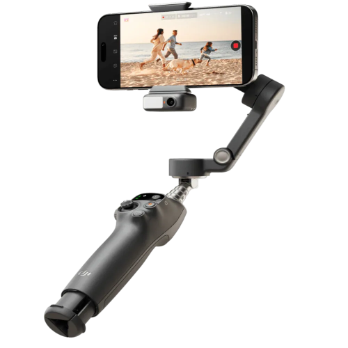 DJI Osmo Mobile 7P AI smartphone gimbal with tracking module and built-in tripod