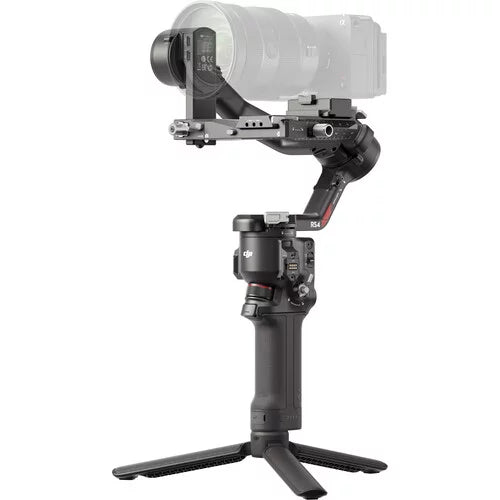 DJI RS 4 professional camera stabilizer side view for cinematic video shooting
