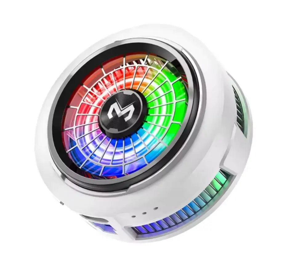Memo CX20 magnetic RGB phone cooler with LED temperature display, Type-C power, and clip-on mobile gaming radiator/