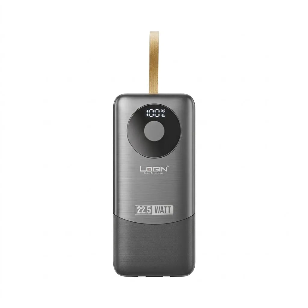 Login L-710 Pro Voltra Max 30,000mAh Power Bank with 22.5W Charging & Integrated Cables