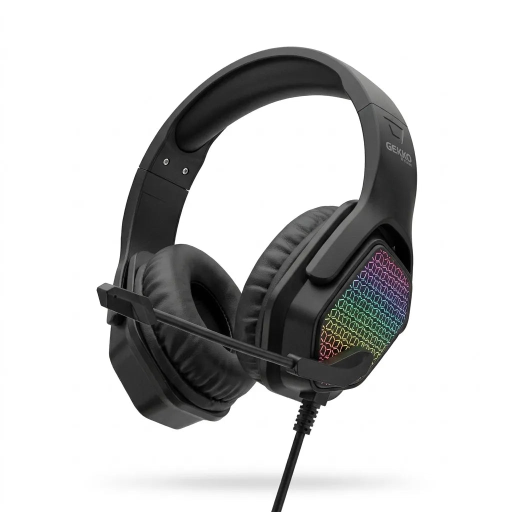 Faster BG500 GEKKO Gaming Headphones – 50mm Drivers, ENC Mic, RGB Lighting