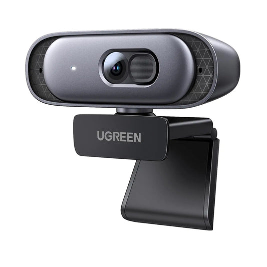 UGREEN 35626 2K Webcam Full HD 1080p/60fps with Autofocus, Dual Mics & Privacy Cover