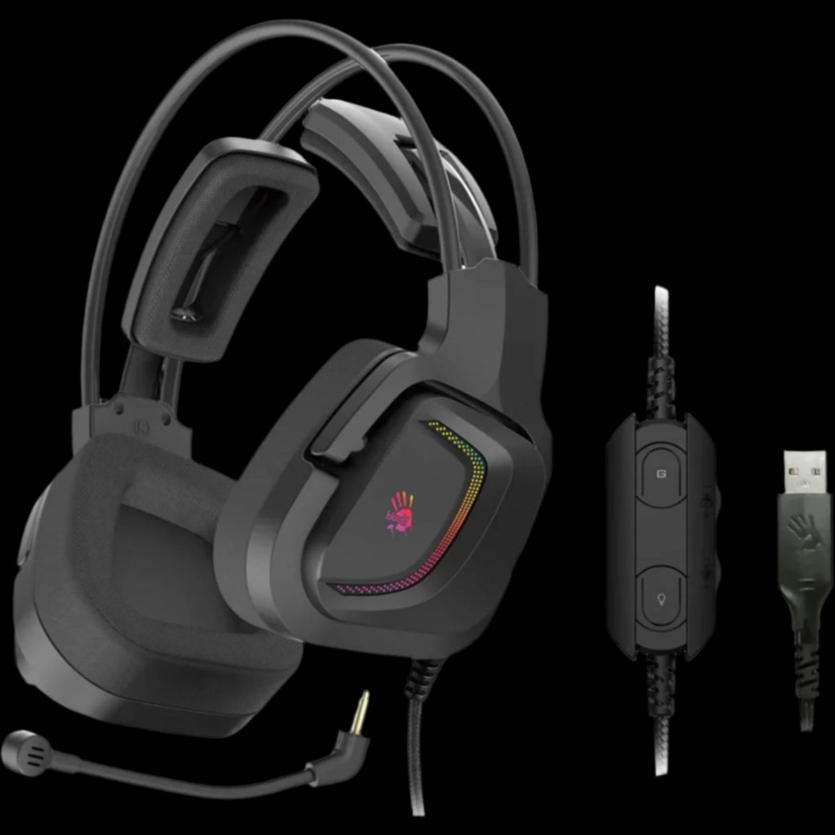 A4Tech G575 PRO Black USB RGB 7.1 HIFI Bloody Headset