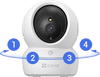 ALT Text:
EZVIZ H6c Pro 2K+ Type-C Pan & Tilt Smart Home Camera for indoor monitoring
