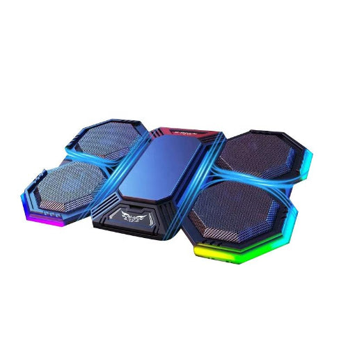F32 TEC semiconductor laptop cooler with four cooling fans and RGB lighting
