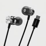 Faster SH-2C Type-C Handsfree earphones with a wired USB Type-C connection.