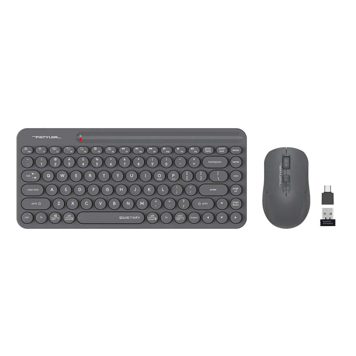 A4Tech FG3200-AIR Grey Quiet-Key Fstyler Mini Wireless Combo Set - dynsol