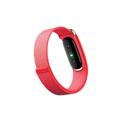 Google Fitbit Air red screenless fitness tracker with lightweight wristband