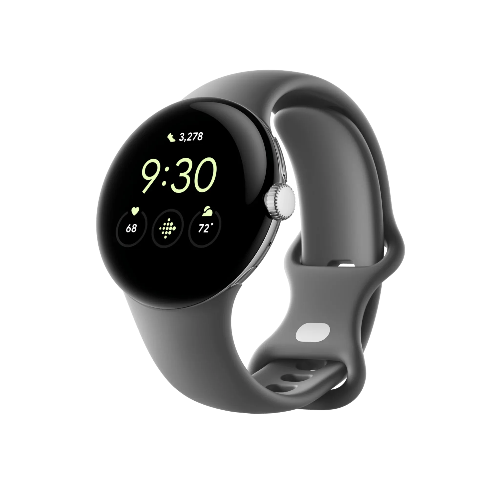 Google Pixel Watch 1 in Matte Black Color with Round AMOLED Display