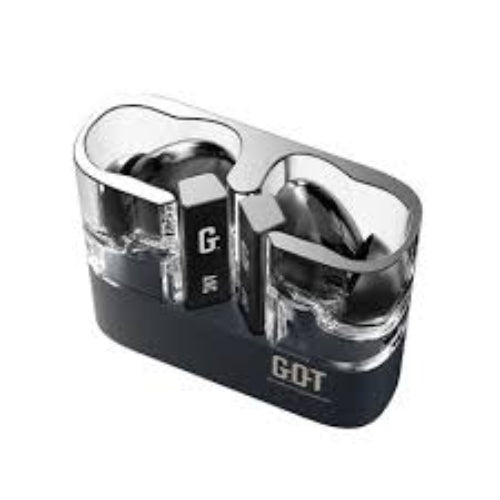 GPOD Elite Pro Black Wireless Earbuds with transparent charging case featuring premium TWS design