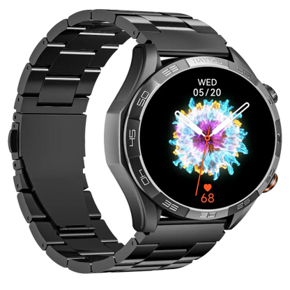 Haylou Solar 5 black smartwatch with AMOLED display and silicone strap