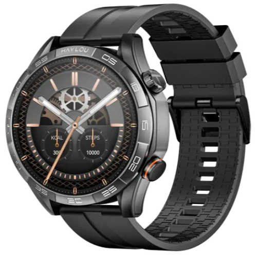 Haylou Solar Ultra black smartwatch with 5ATM water resistance and sports tracking