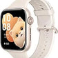 HONOR Watch 5 smartwatch with beige strap, AMOLED display, health tracking, GPS, and long battery life.