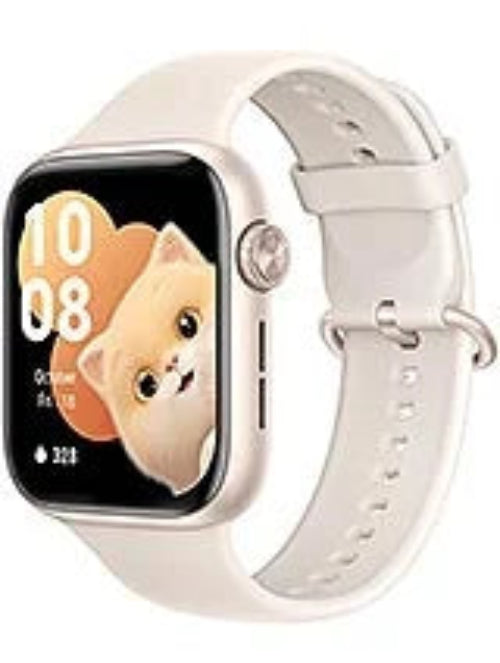 HONOR Watch 5 smartwatch with beige strap, AMOLED display, health tracking, GPS, and long battery life.