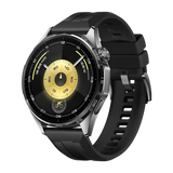 Huawei Watch GT 6 46mm smartwatch in black with AMOLED display and premium sports strap