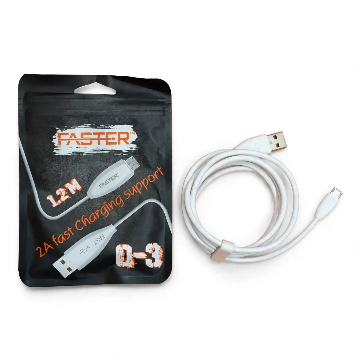 Faster O3 Micro Micro Data Cable – Micro USB connector & charging and data