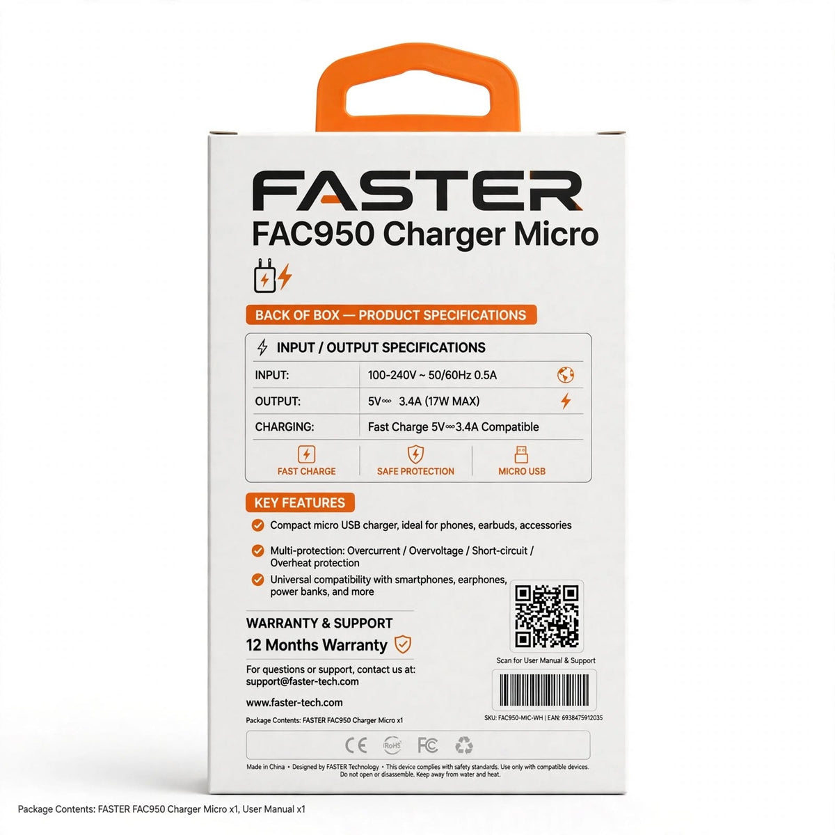Faster FAC950 Charger Micro – Micro-USB Device Support, Daily Home Power