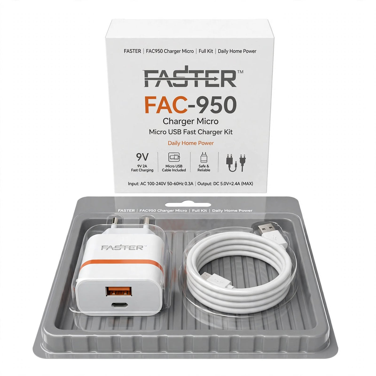 Faster FAC950 Charger Micro – Micro-USB Device Support, Daily Home Power