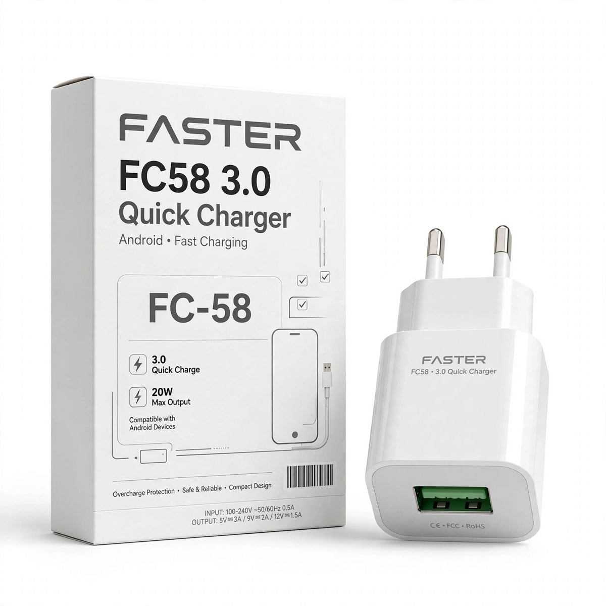 Faster FC58 3.0 Quick Charger Android – Quick Charge 3.0, Android Device Support