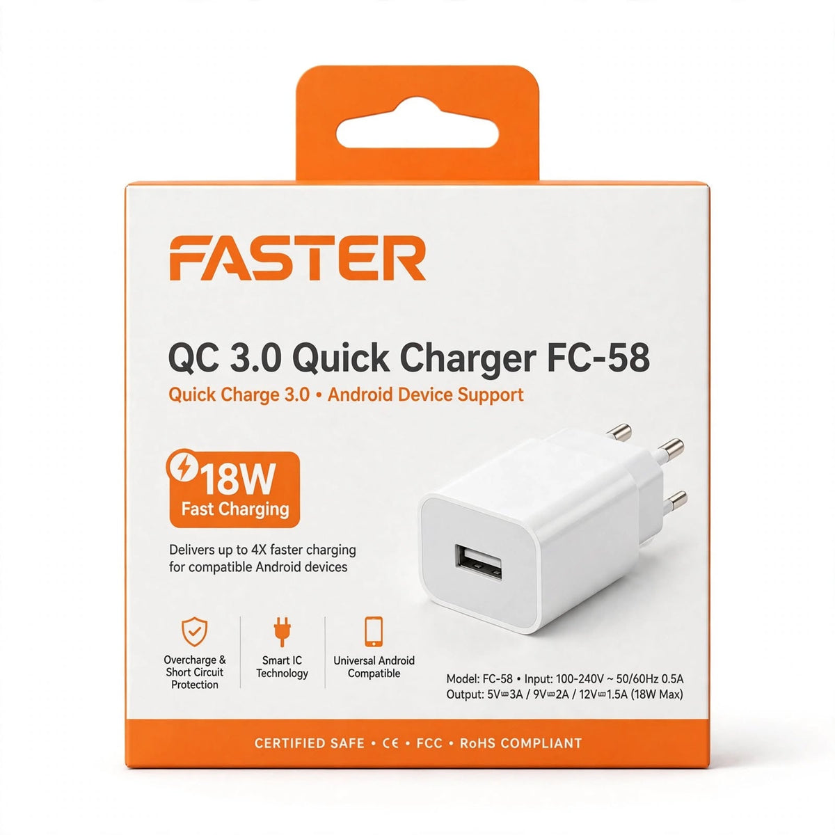 Faster FC58 3.0 Quick Charger Android – Quick Charge 3.0, Android Device Support