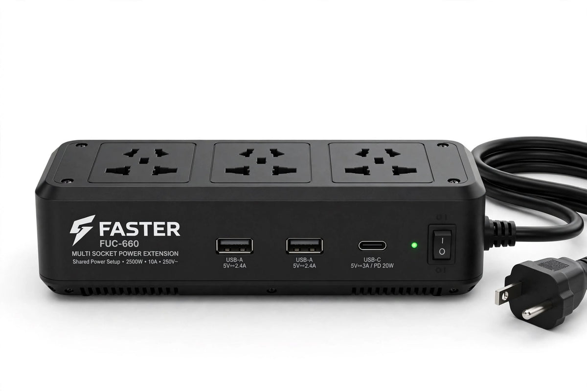 Faster FUC-660 Multi Socket – Multiple Socket Access, Shared Power Setup