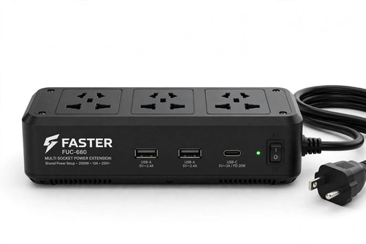 Faster FUC-660 Multi Socket – Multiple Socket Access, Shared Power Setup