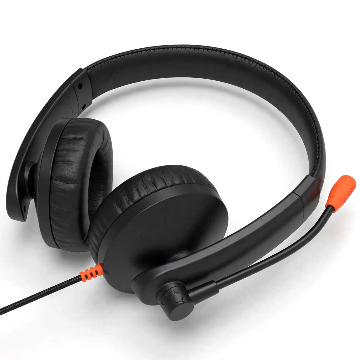 Meetion MT-H390U USB Office Headset with Wired Calls, Boom Mic & Lightweight Fit