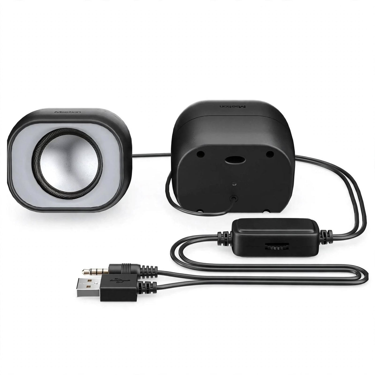 Meetion MT-SP2010 Desktop Speakers with Wired Stereo Audio, 3.5mm Input & Desk Design