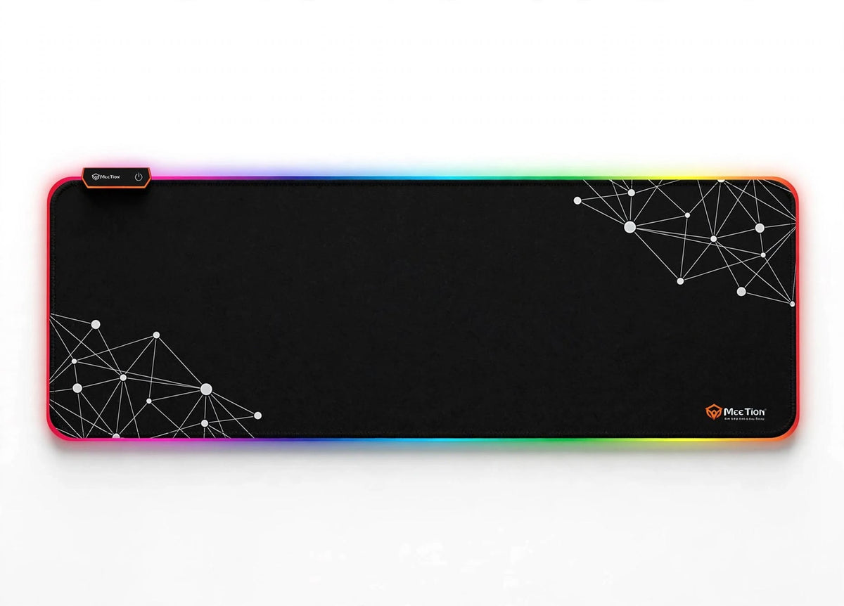 Meetion MT-PD121 RGB Gaming Mouse Pad with Extended Surface, RGB Light & Non-slip Base