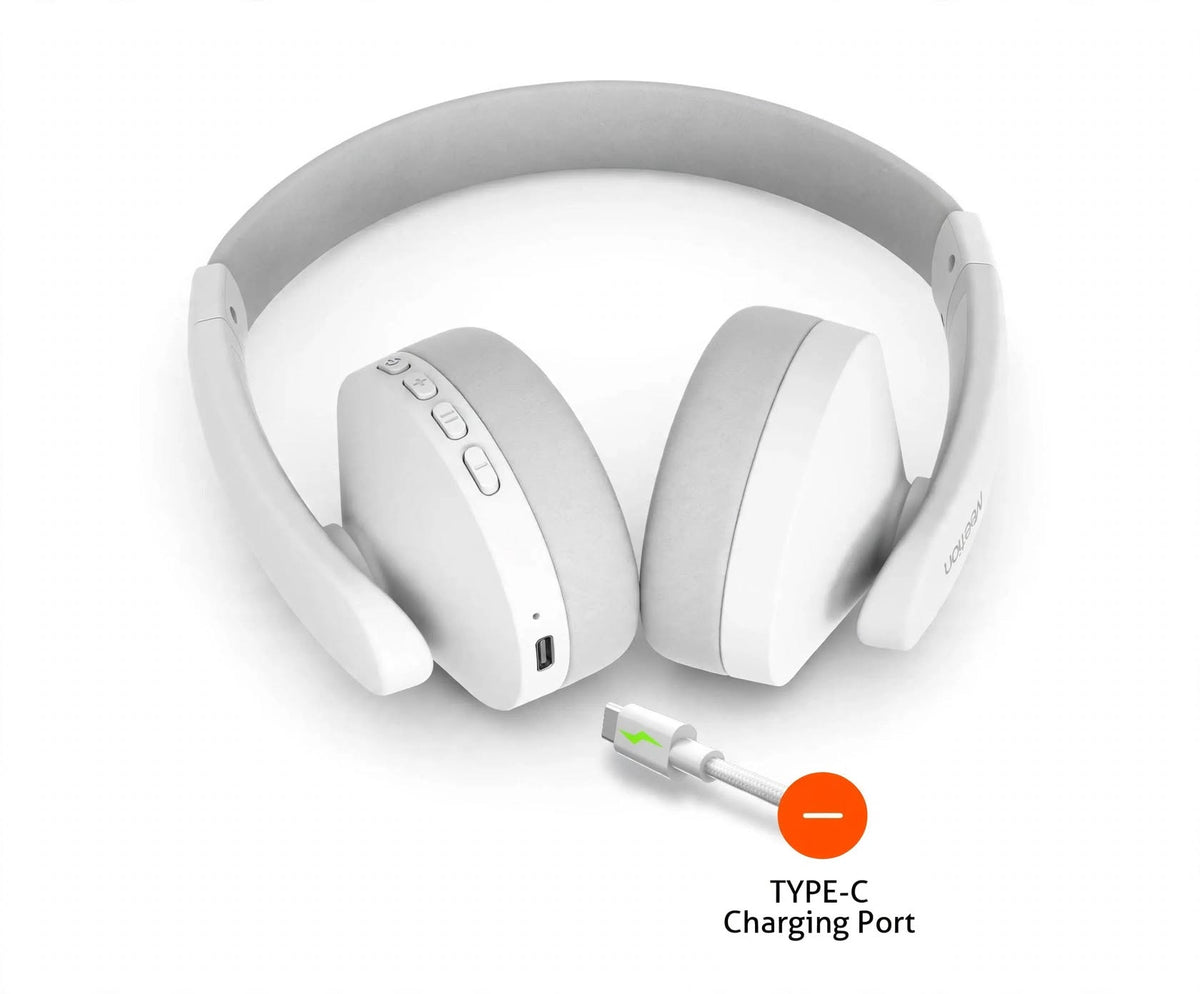 Meetion MT-BTH003 Bluetooth Office Headset with Dual-ear Fit, Wireless Calls & Boom Mic
